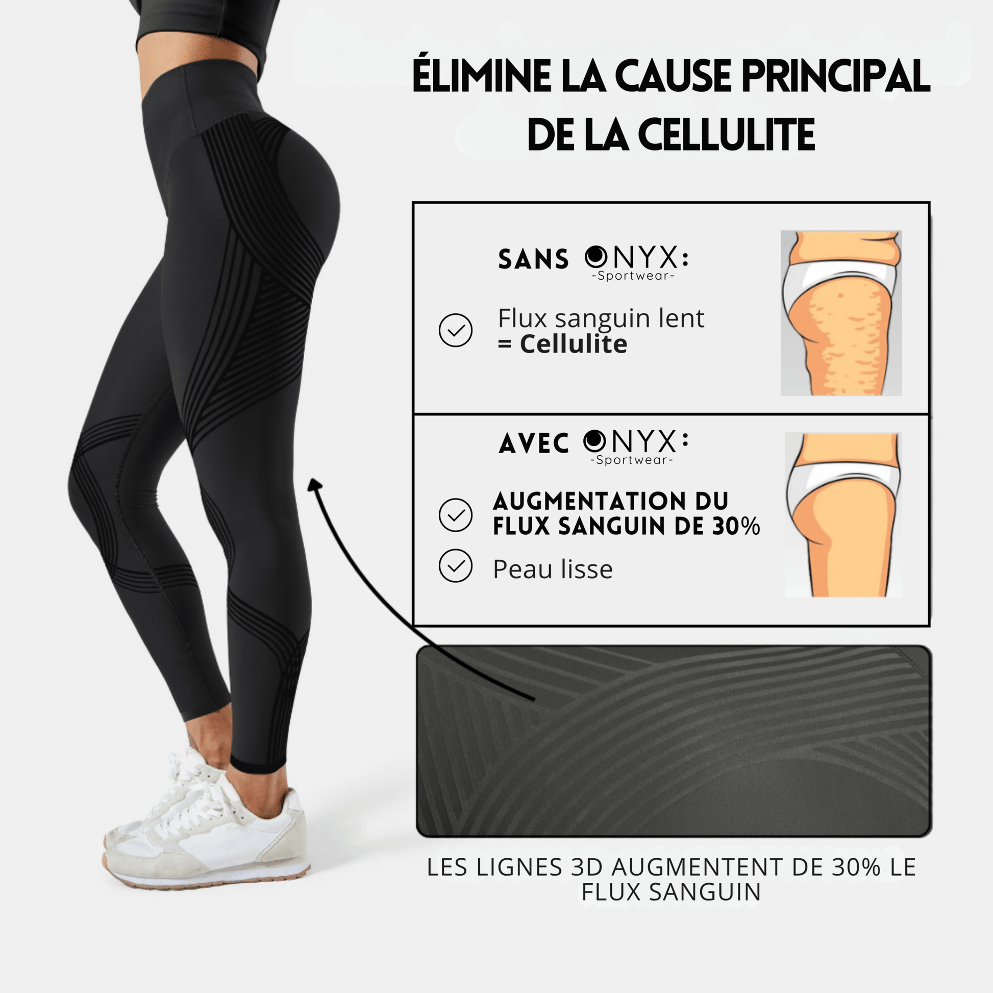 Ton corps sculpté, sans efforts : Le legging 3D qui fait le travail pour toi - ONYX